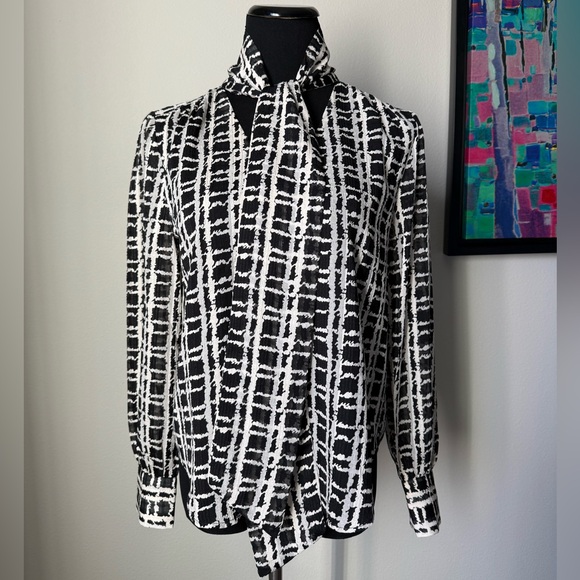 Ann Taylor Tie Neck Blouse - Picture 4 of 8